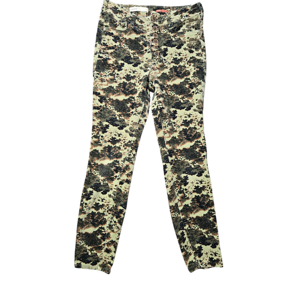 Anthropologie Pilcro Camo High Waist Corduroy Pants Size: 28